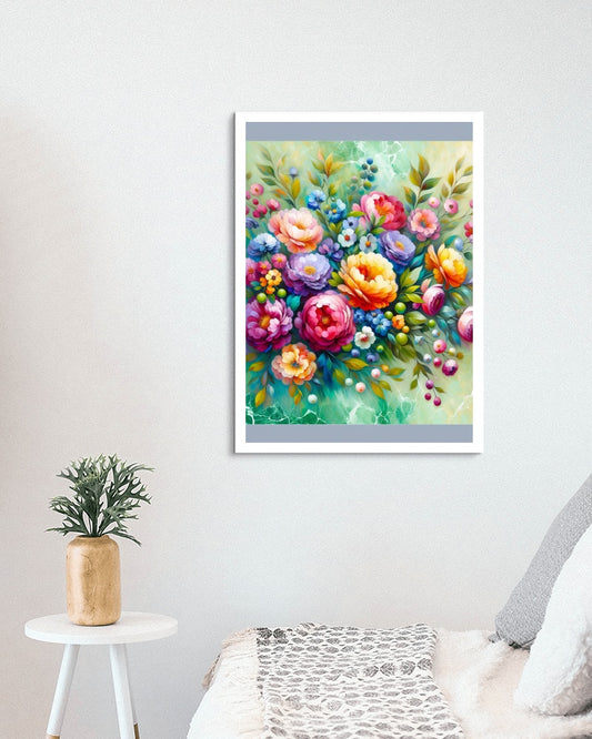 Florabundus Vivida: Bright and Textured Floral Oil Painting