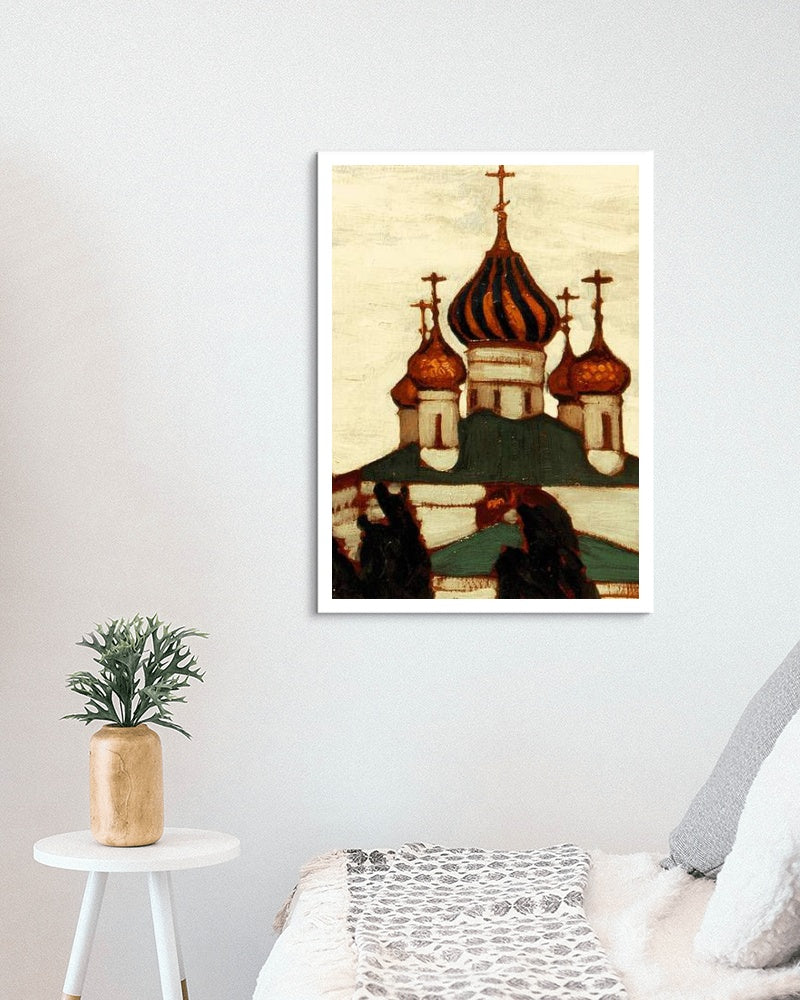 Yaroslavl. Saint Basil Church. by Nicholas Roerich Art Nouveau (Modern) Art dated 1903