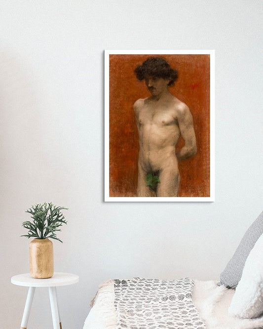 Male nude by Paul Mathiopoulos Art Nouveau (Modern) Art dated 1897