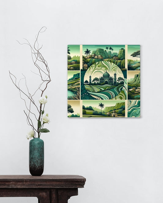 Verdant Adbhutum Landscape Art - Indian Nature Cities, Villages, and Modern Towns