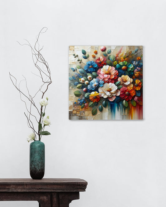 Vibrantus Floranium Opulentum - Floral Oilpainting Art