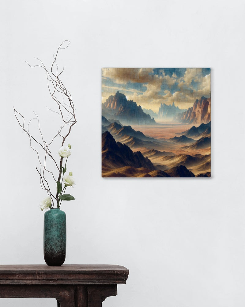 Seraphic Anugrahitum Vista: Majestic Landscape Oil Painting