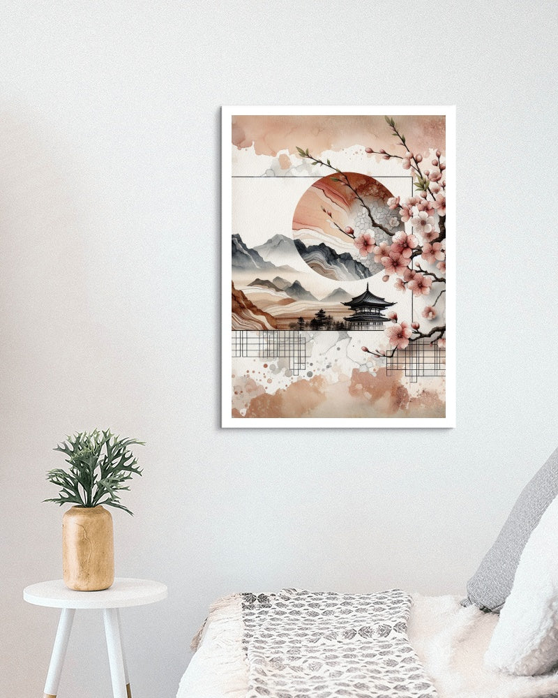 NaturaVividus Sakura: Ethereal Japanese Watercolor Art