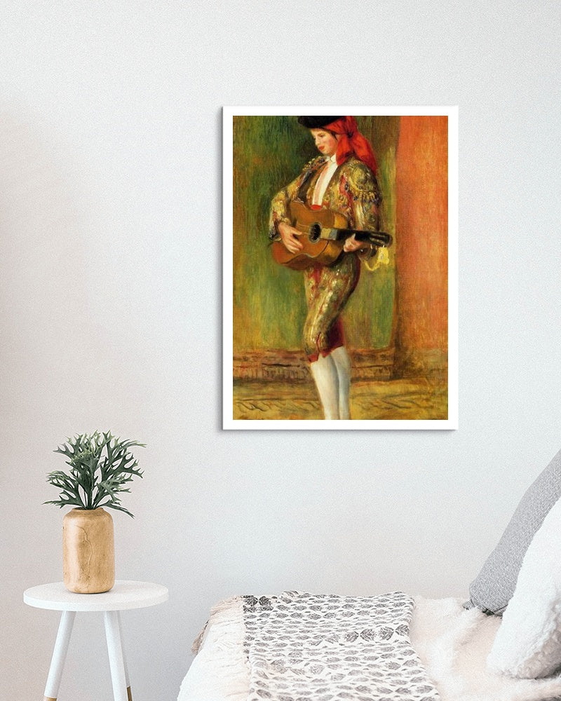 Young Guitarist Standing by Pierre-Auguste Renoir Impressionism Art dated 1897