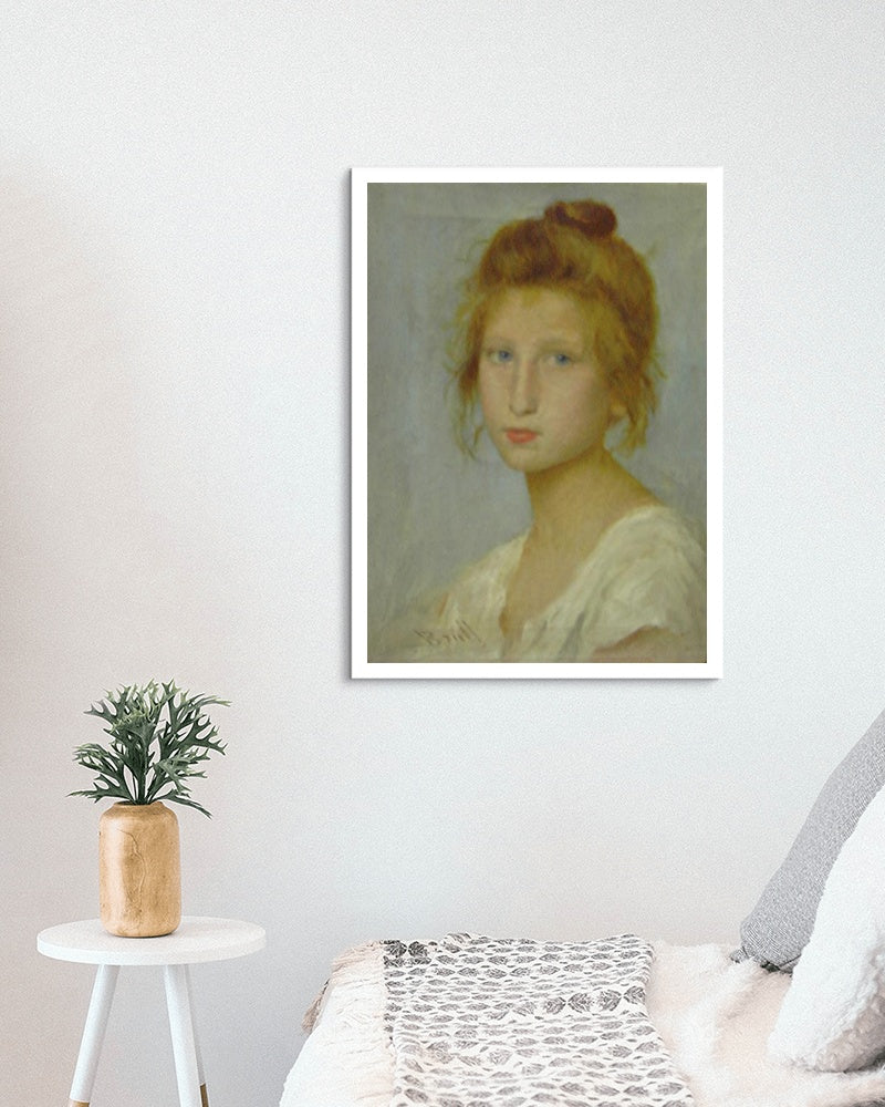 Study of a girl by Joan Brull Art Nouveau (Modern) Art