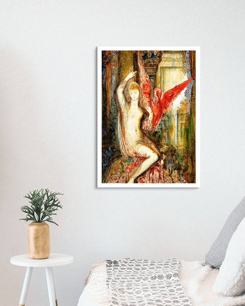 Woman with the Pink Ibis by Gustave Moreau Symbolism Art