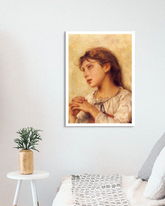 Girl praying by Joan Brull Art Nouveau (Modern) Art