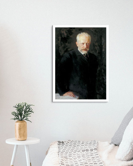 Portrait of the composer Pyotr Ilyich Tchaikovsky by Nikolai Kuznetsov Realism Art dated 1893