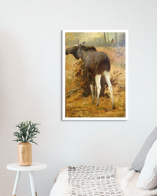 Browsing Moose by Richard Friese Naturalism Art