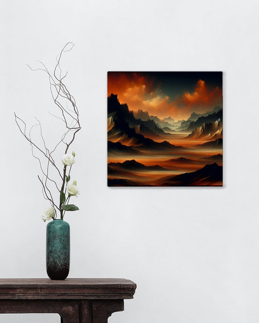 Aurora Nigram Vastum: Majestic and Mysterious Landscape Oil Painting