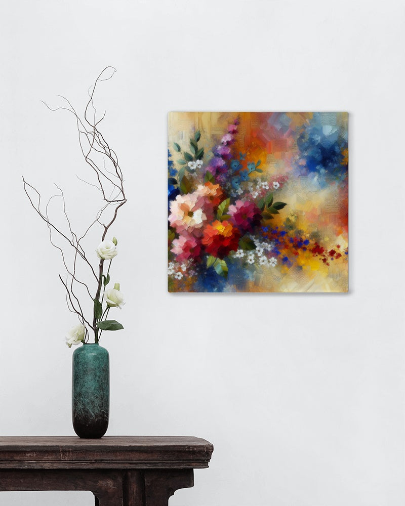 Vibrantius Blossomica: Modern Floral Oil Painting