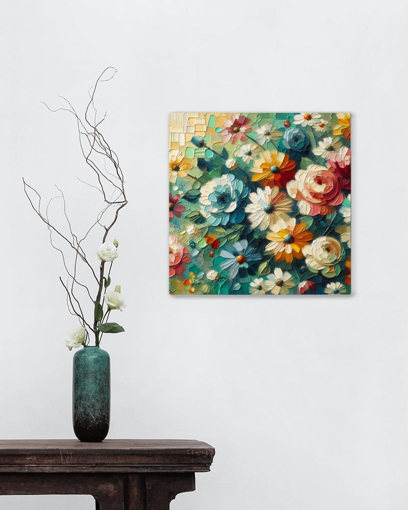 Vibrantus Floralis: Brightly Hued Floral Oilpainting Art