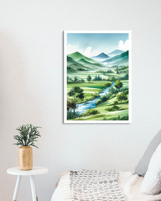 Verdantis Anima Serene Landscape Art