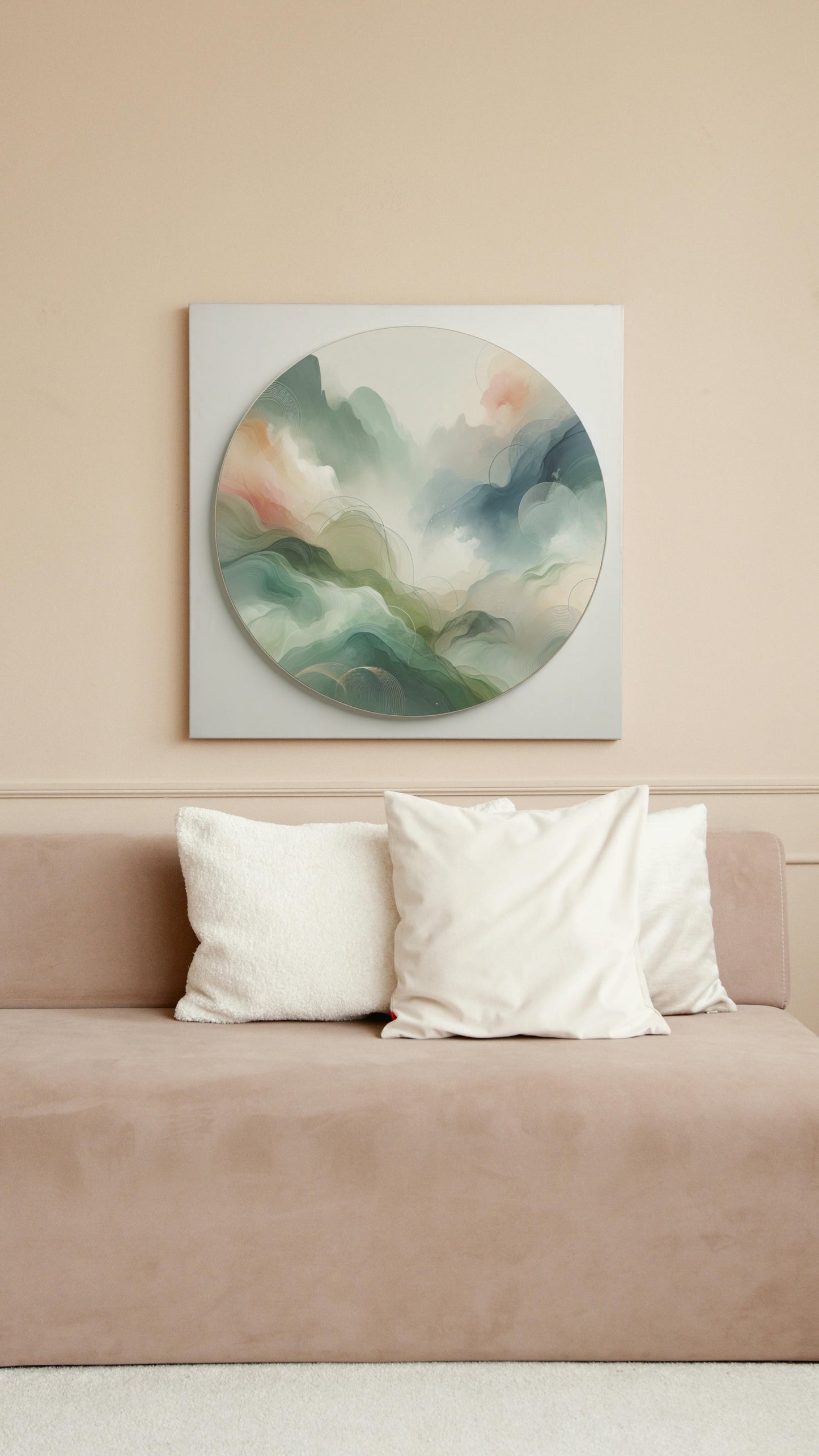 Ethereal Harmony: Modern Minimalistic Abstract Art