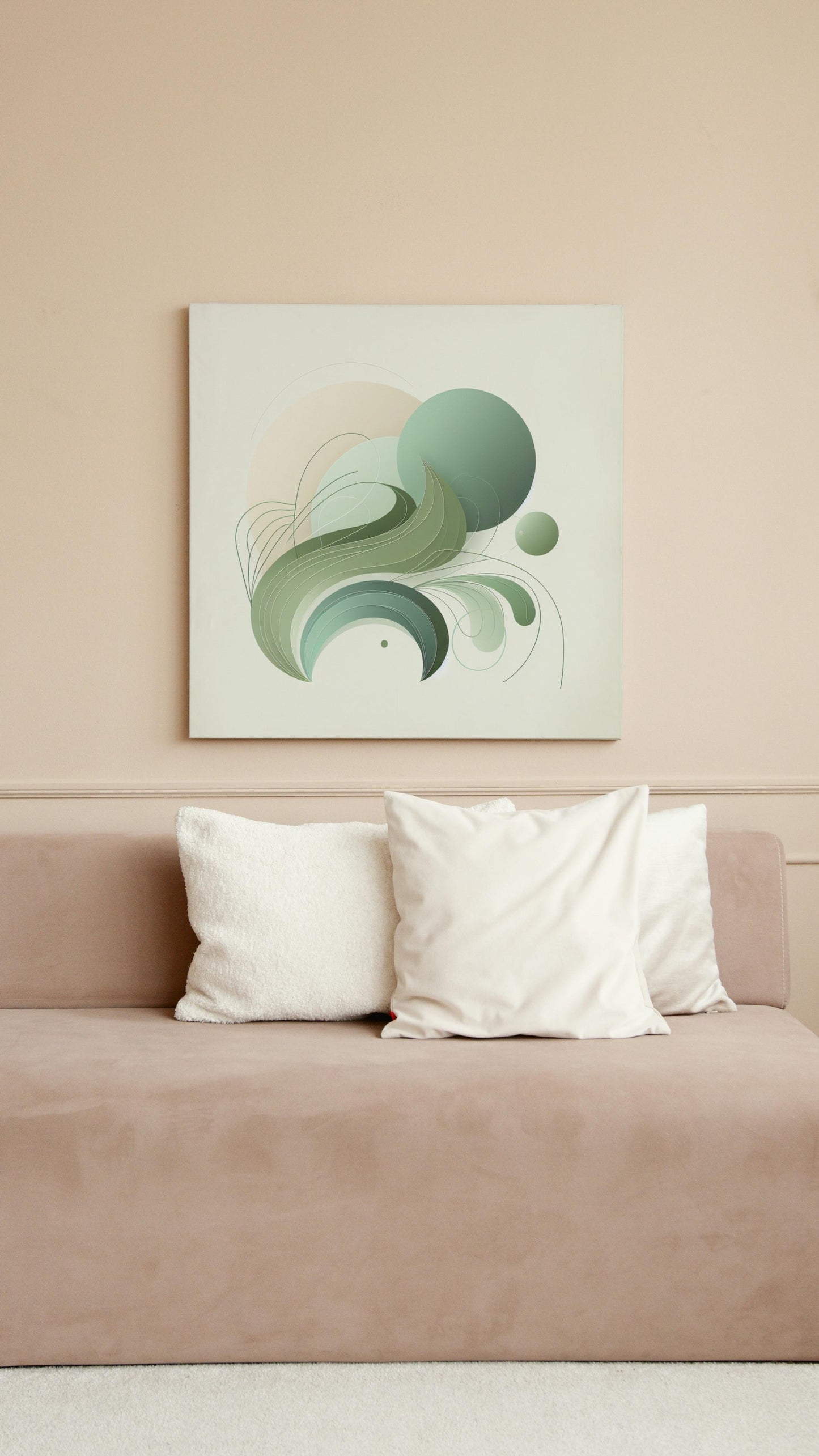 Serene Elegance - Minimalistic Abstract Art