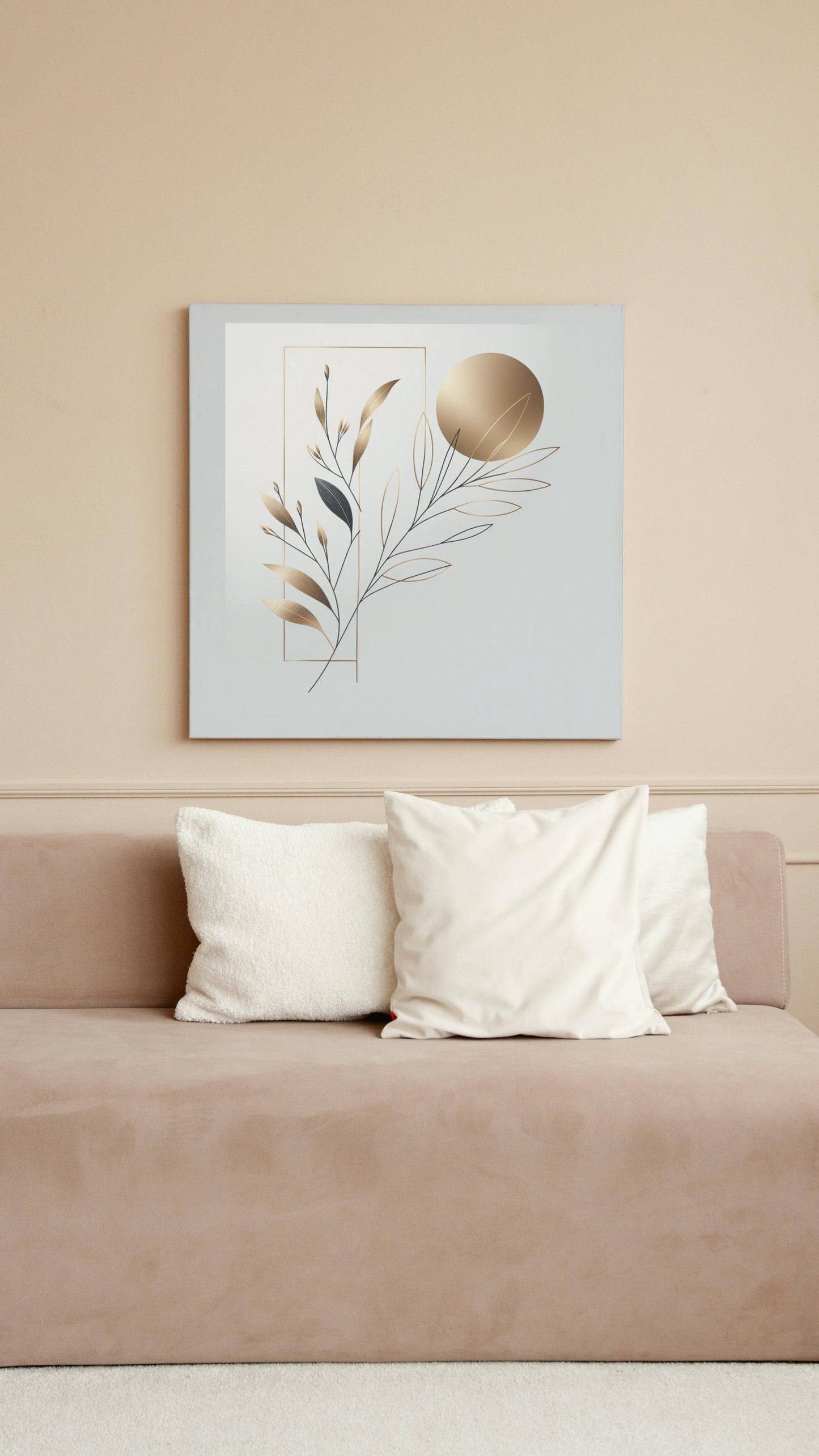 Elegant Golden Botanical Art