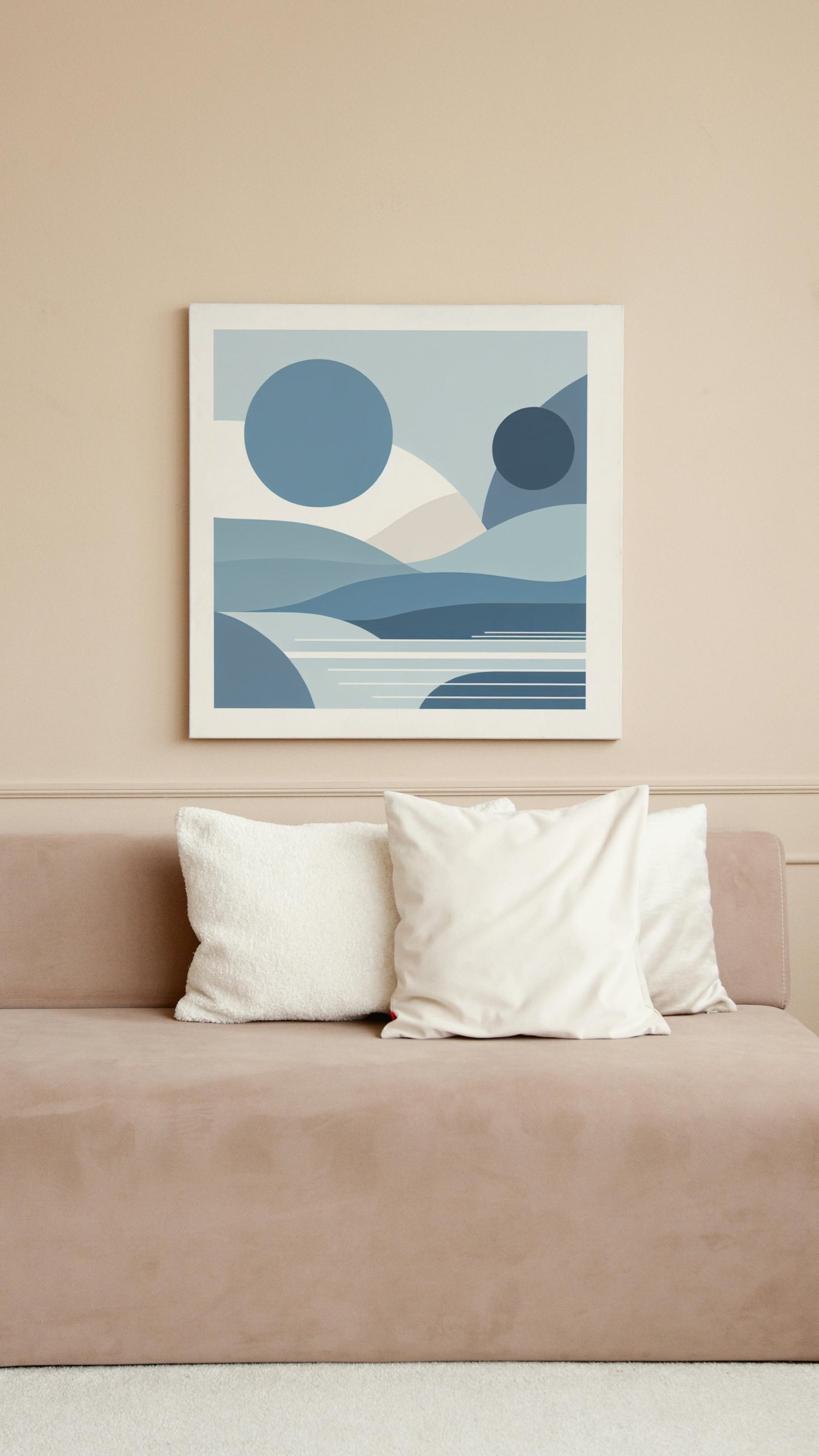 Serene Blue Harmony - Abstract Art