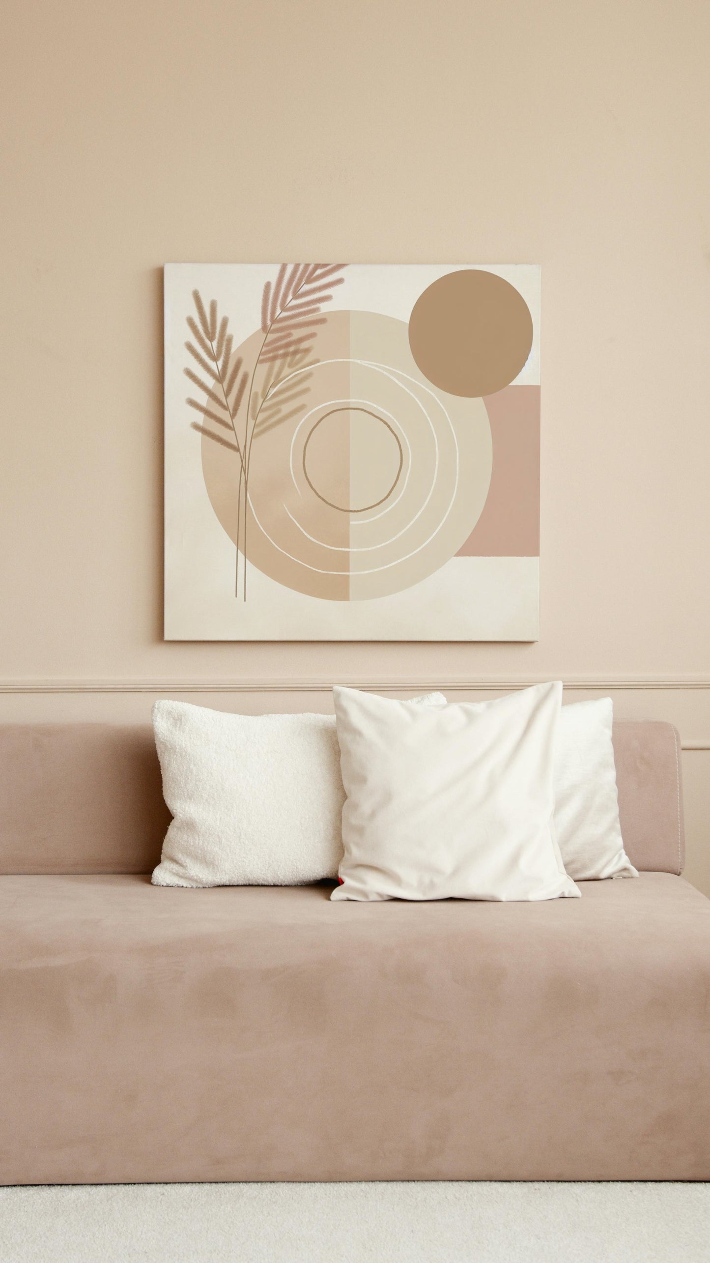 Serene Tranquility: Minimalistic Boho Art