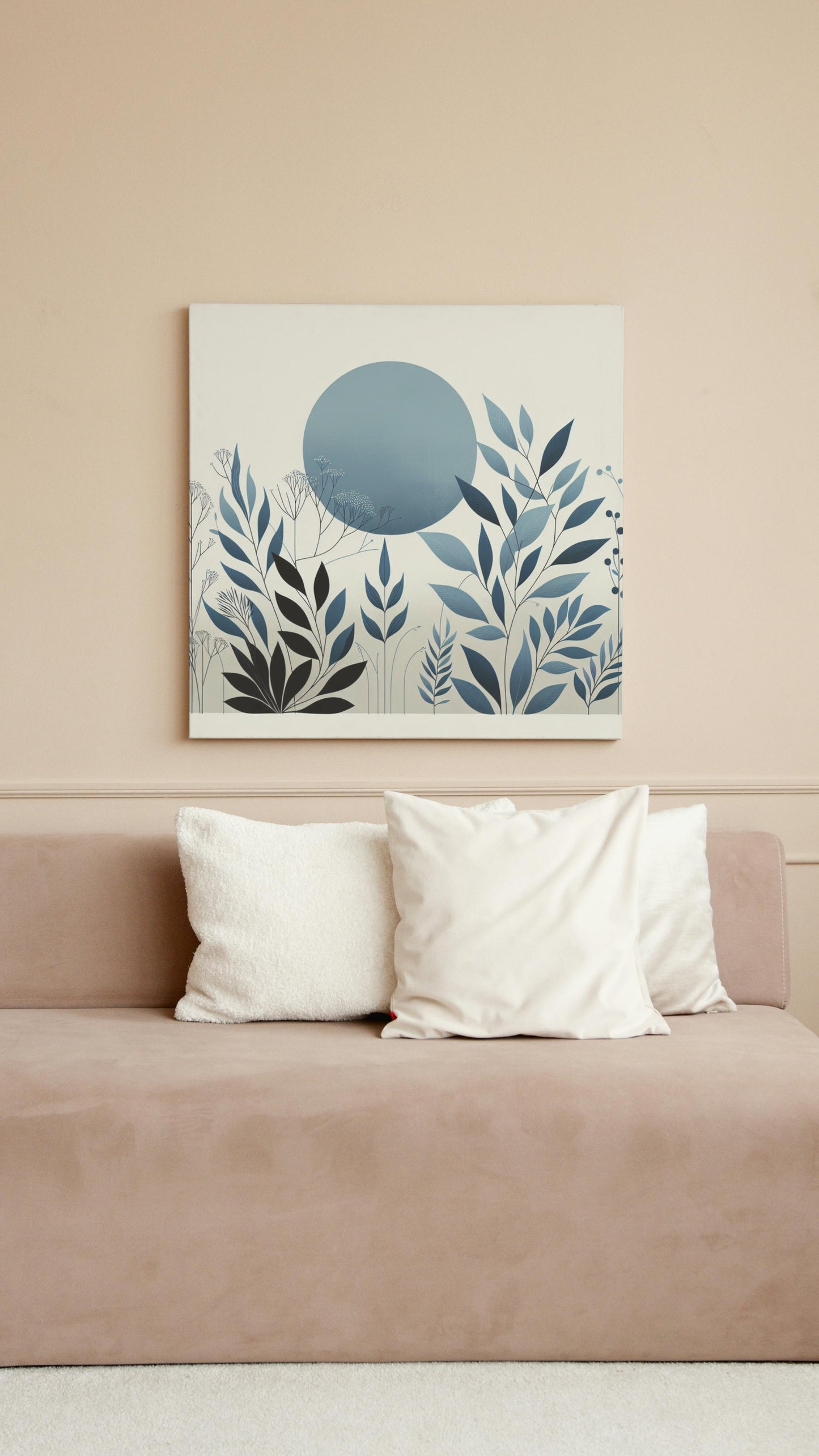 Serene Blue Botanical Art