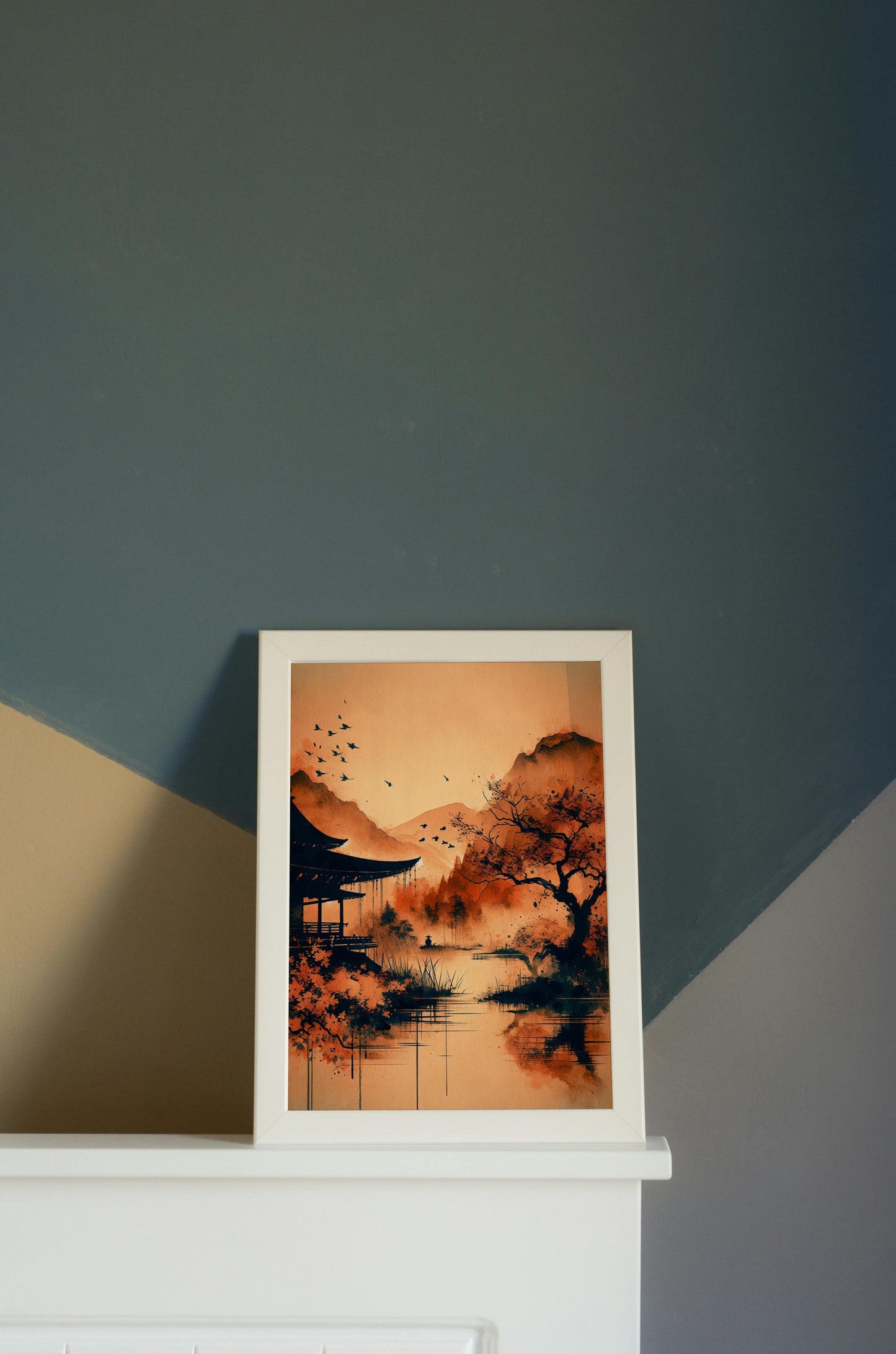 Aurantiaco-Nigrum Vaporo: Exquisite Japanese Watercolor Art