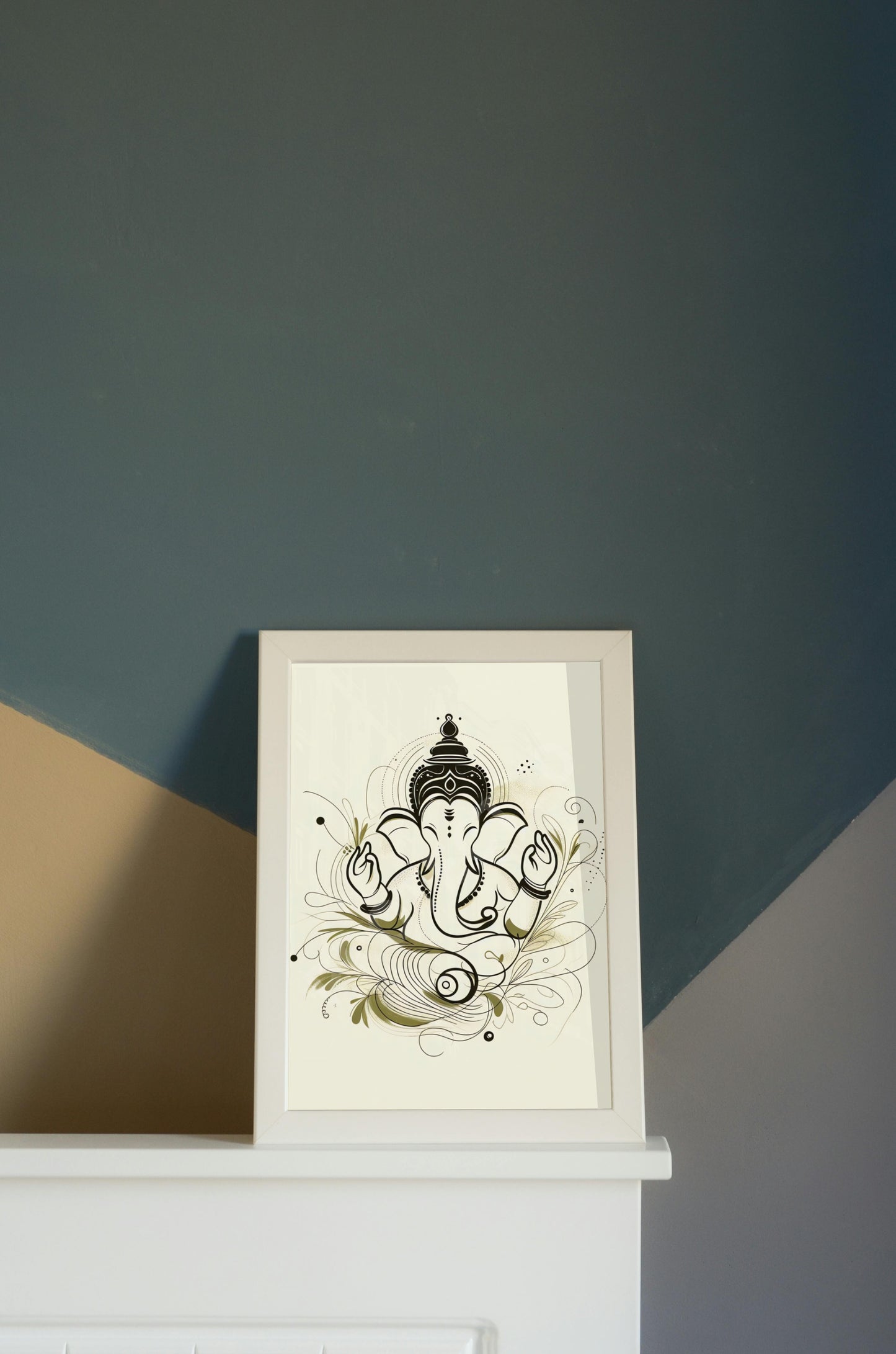 Ganesh Special Series III Framed Poster Lineart