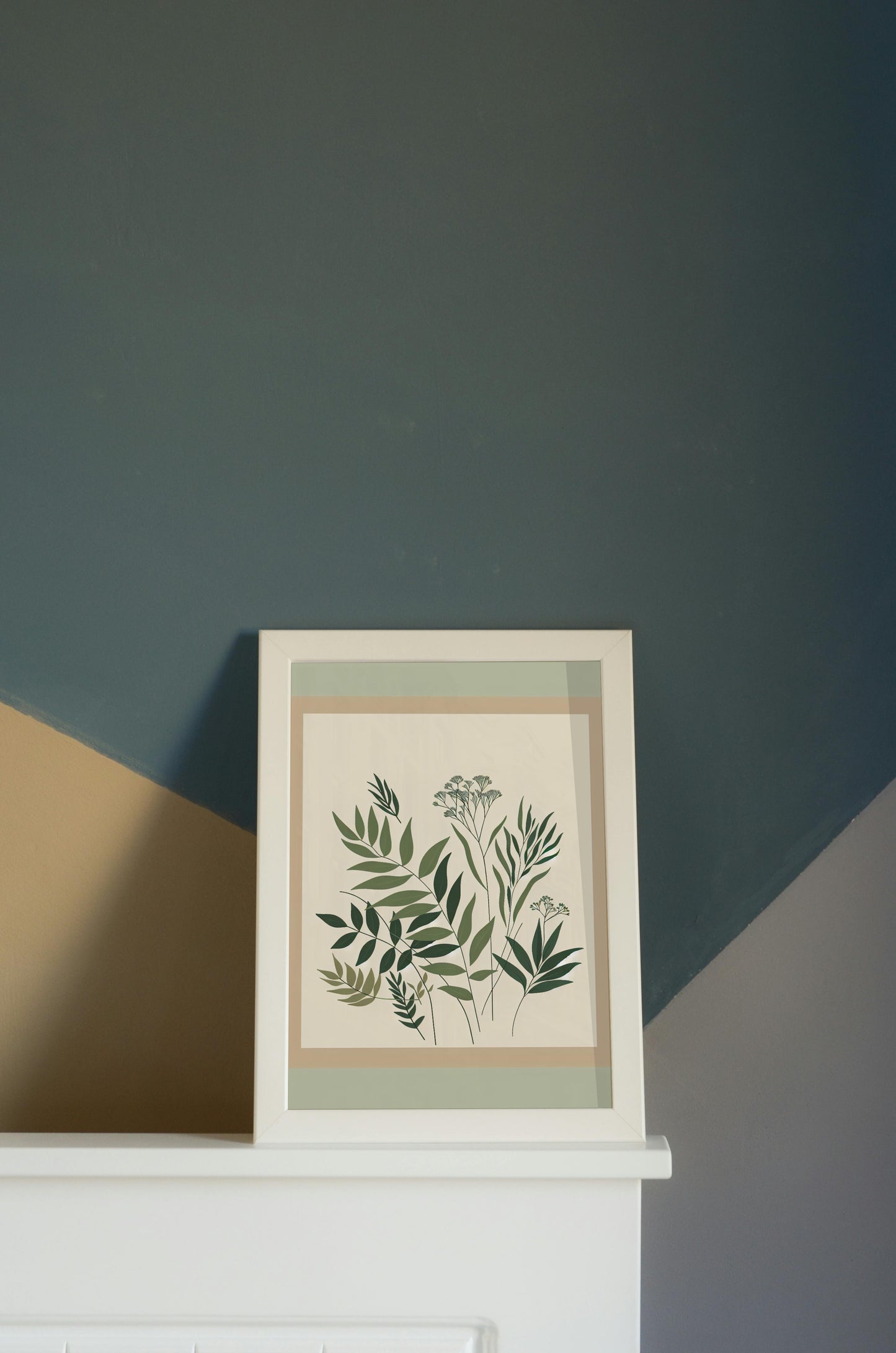 Serene Greens Botanical Art: Minimalistic and Modern Flora