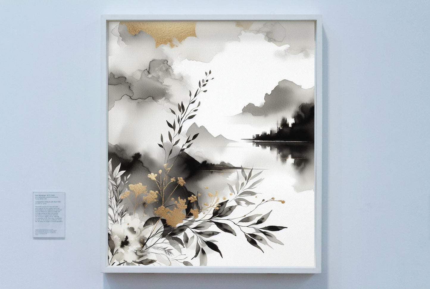 Aureum Nigrumque Elegans - Golden Black and White Opulent Artwork