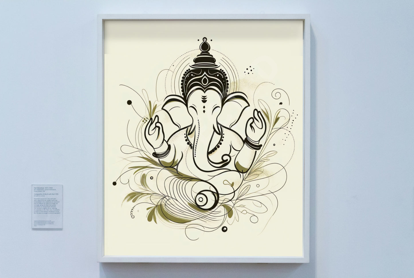 Ganesh Special Series III Framed Poster Lineart