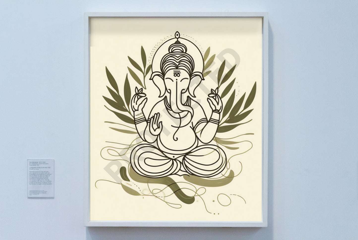 Ganesh Special Series Framed Poster Lineart