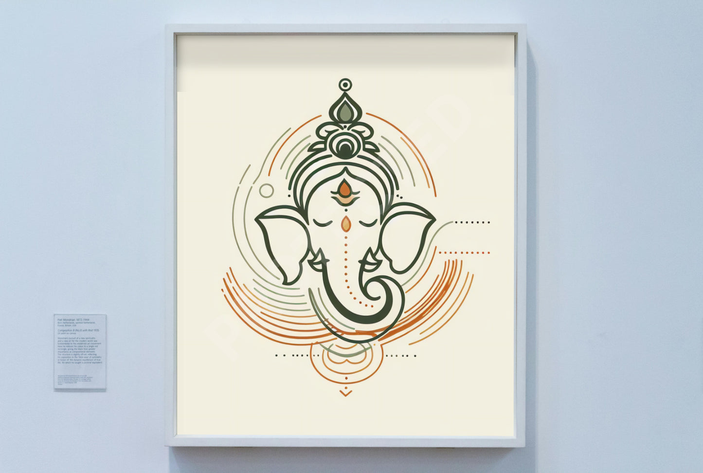 Ganesh Special Series II Framed Poster Lineart