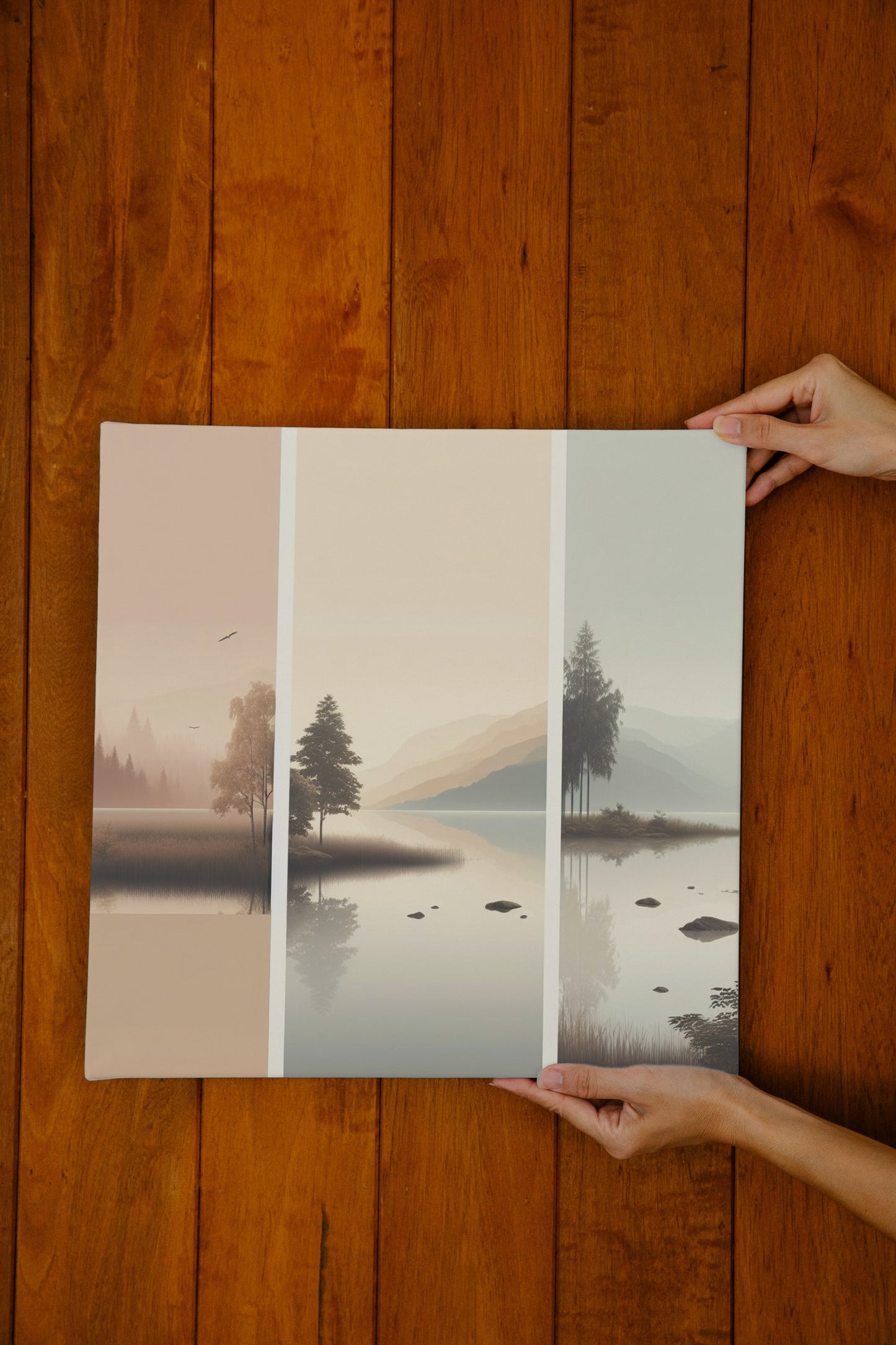 Serene Vista: Minimalistic Modern Landscape Art