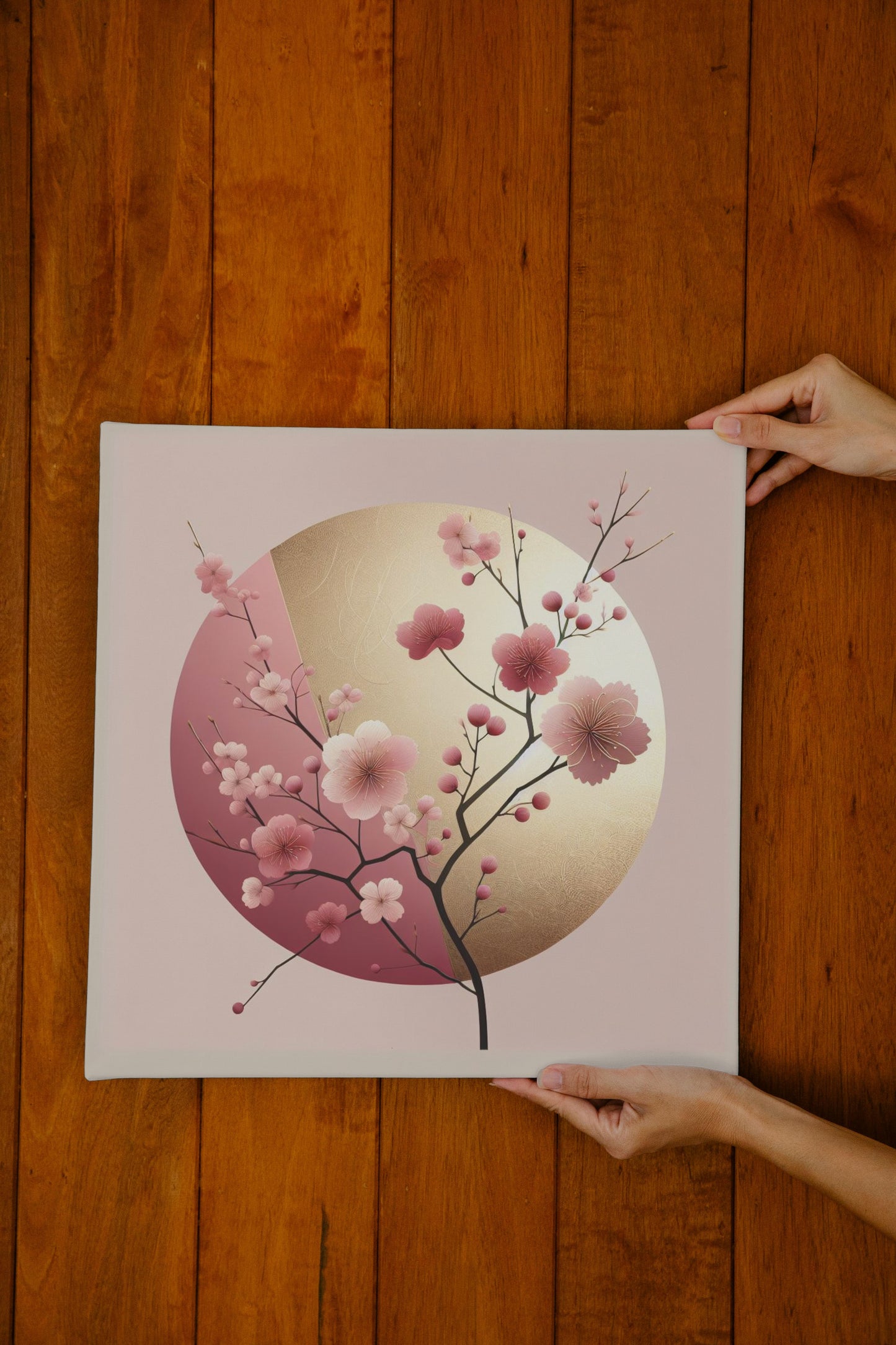 Aureate Sakura: Luminous and Seraphic Japanese Wall Art