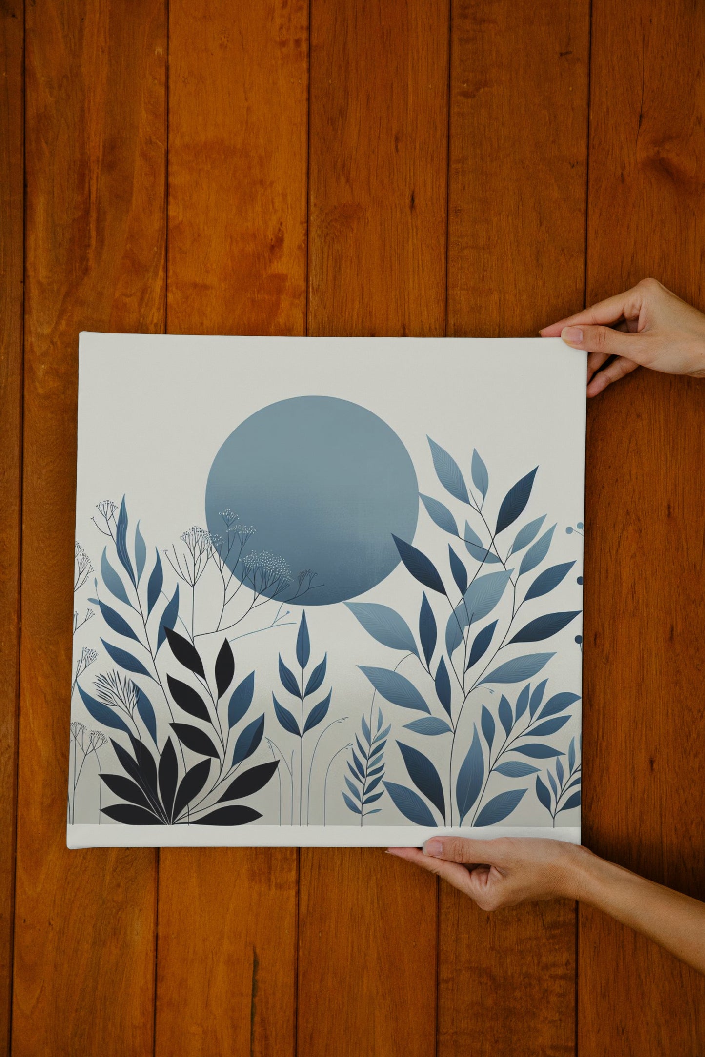 Serene Blue Botanical Art