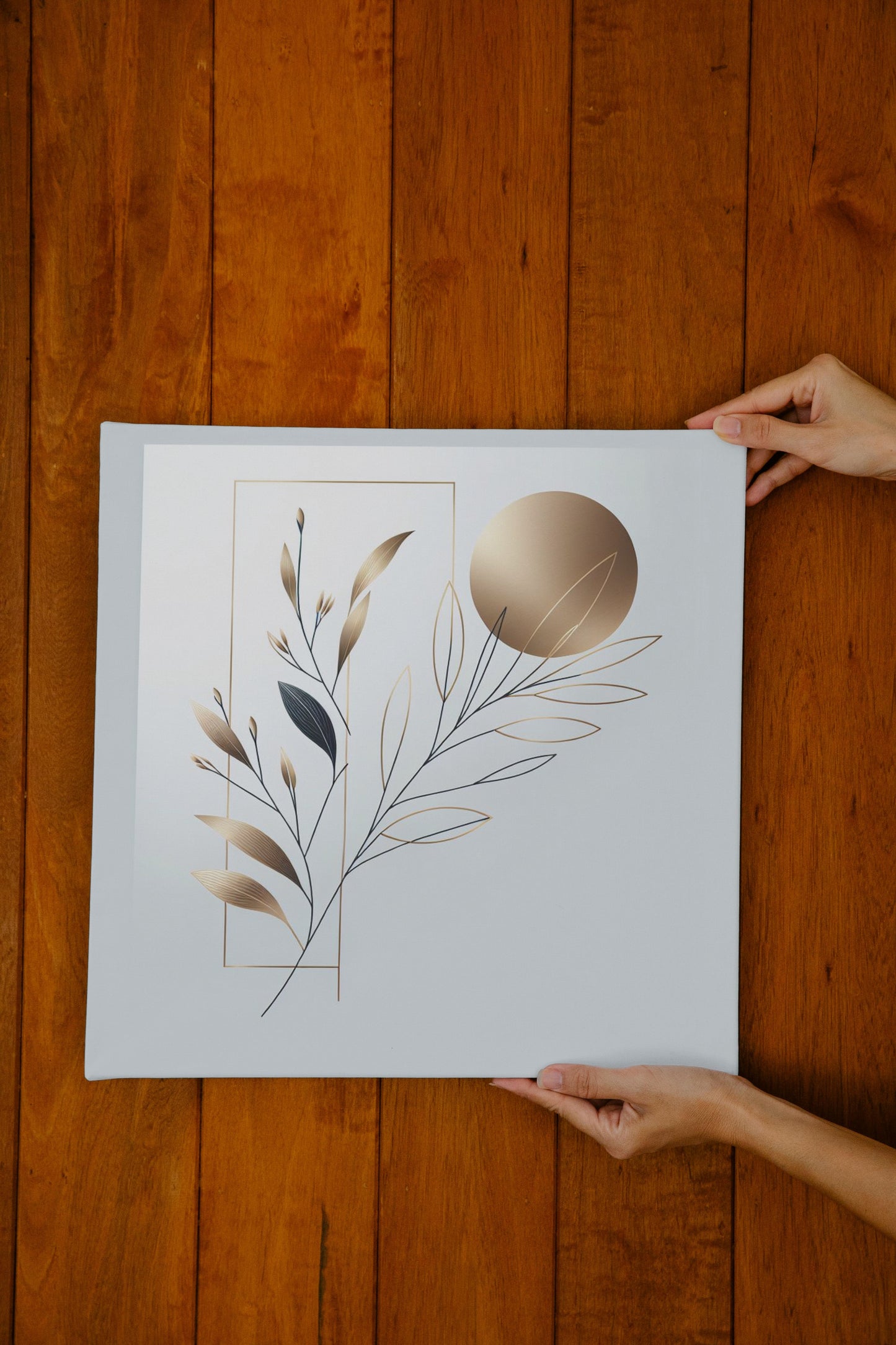 Elegant Golden Botanical Art