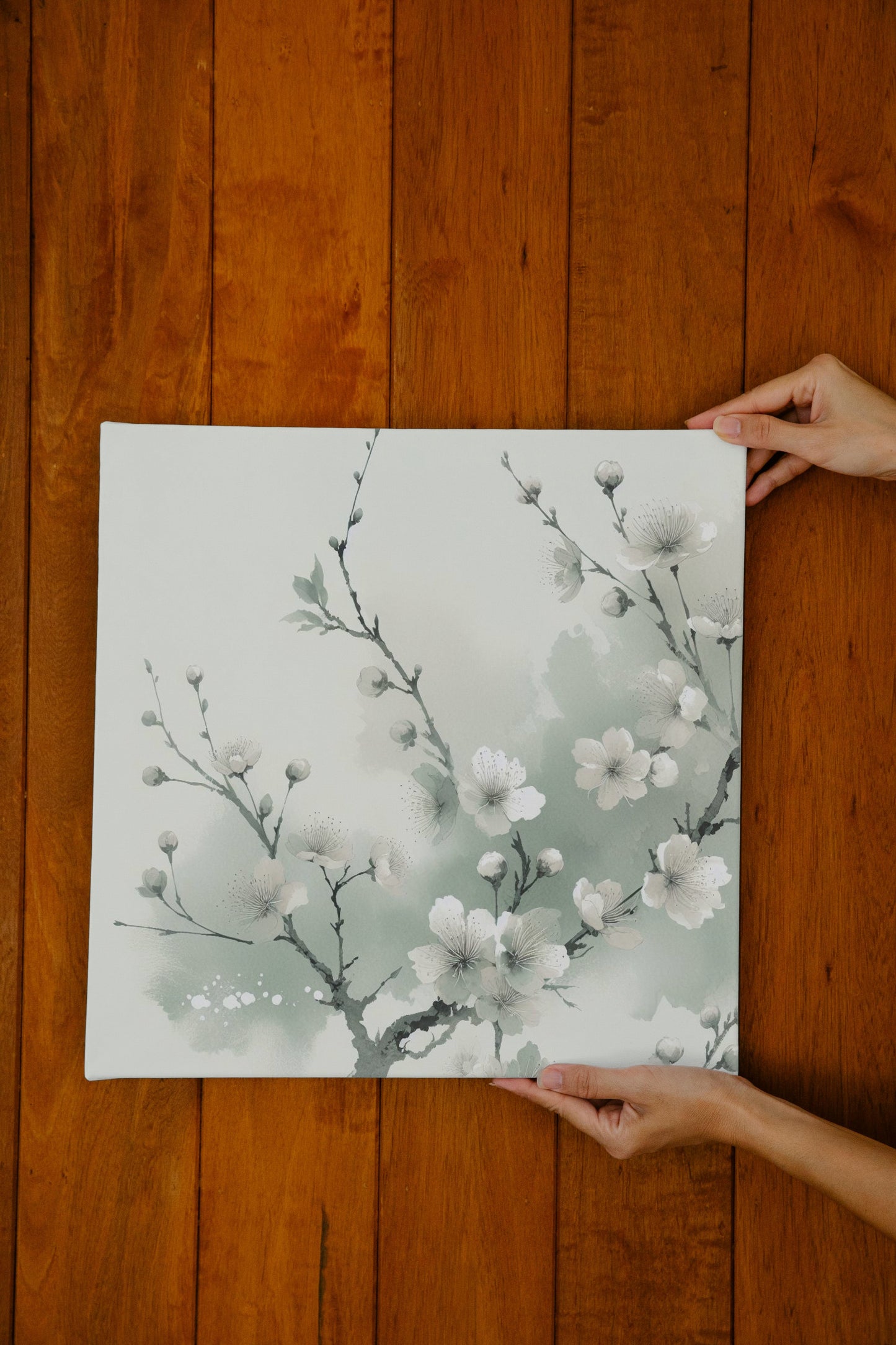 Aetherial Prasada Sakura: Modern Japanese Watercolor Art