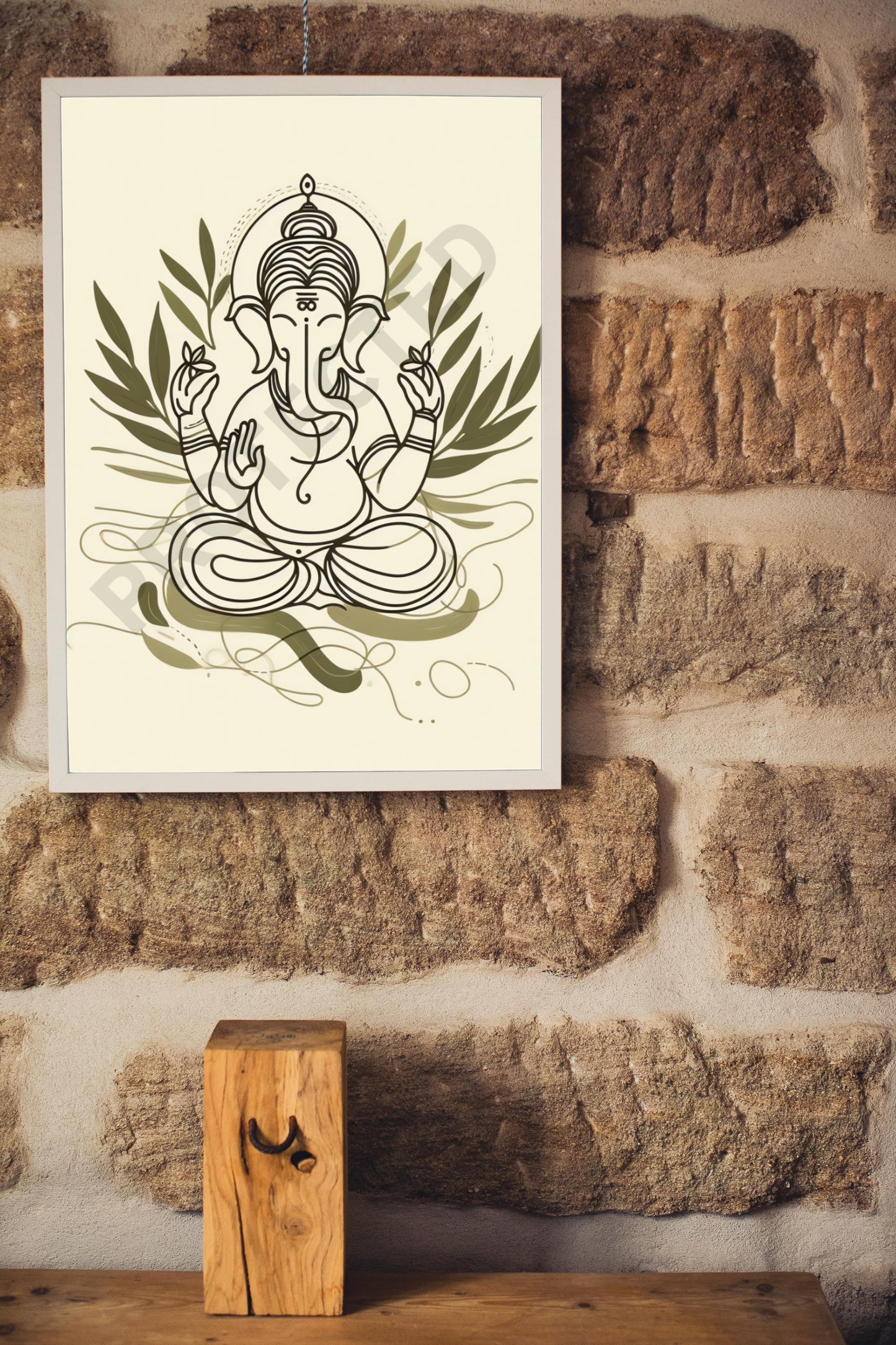 Ganesh Special Series Framed Poster Lineart