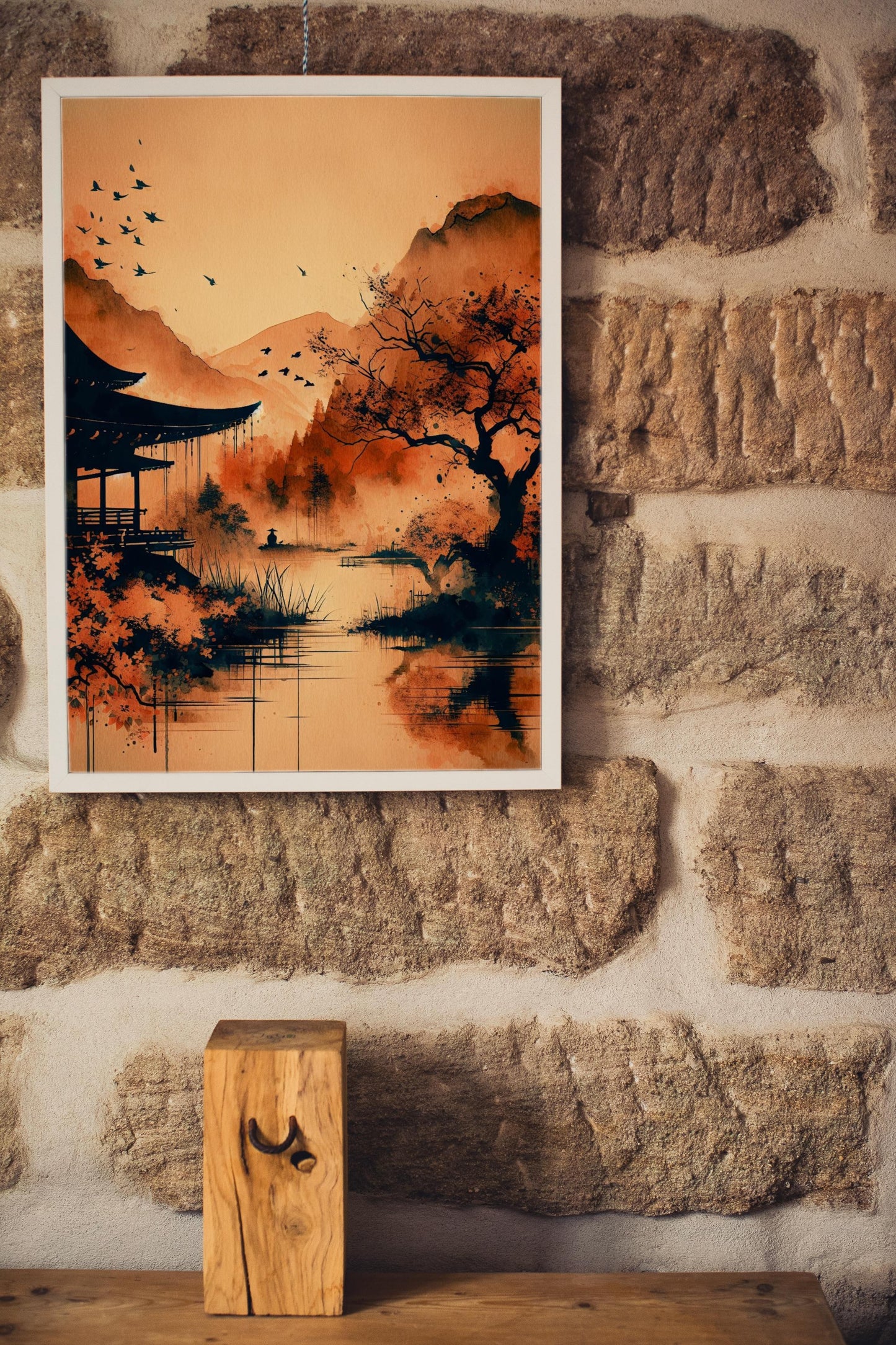 Aurantiaco-Nigrum Vaporo: Exquisite Japanese Watercolor Art