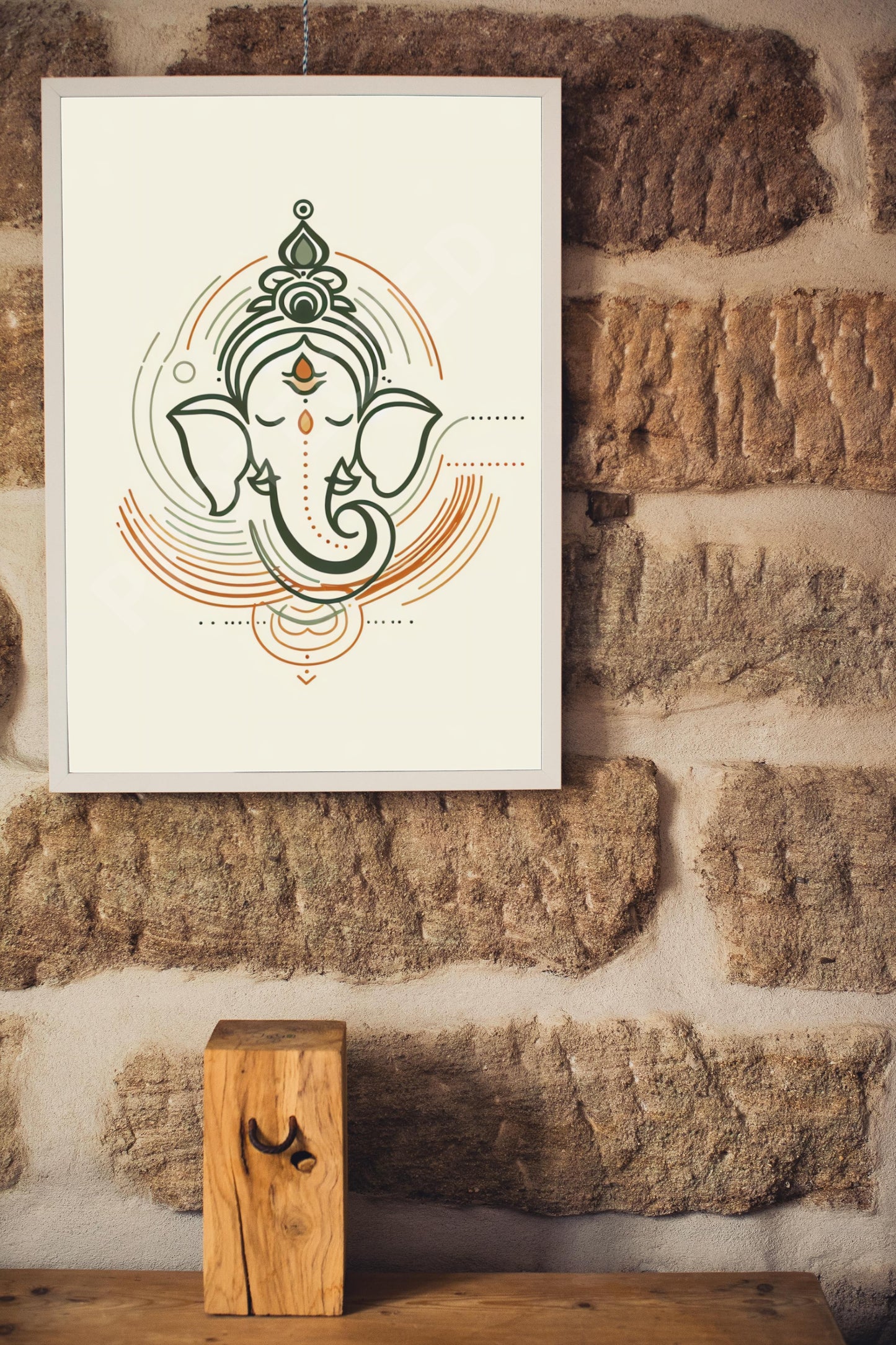 Ganesh Special Series II Framed Poster Lineart