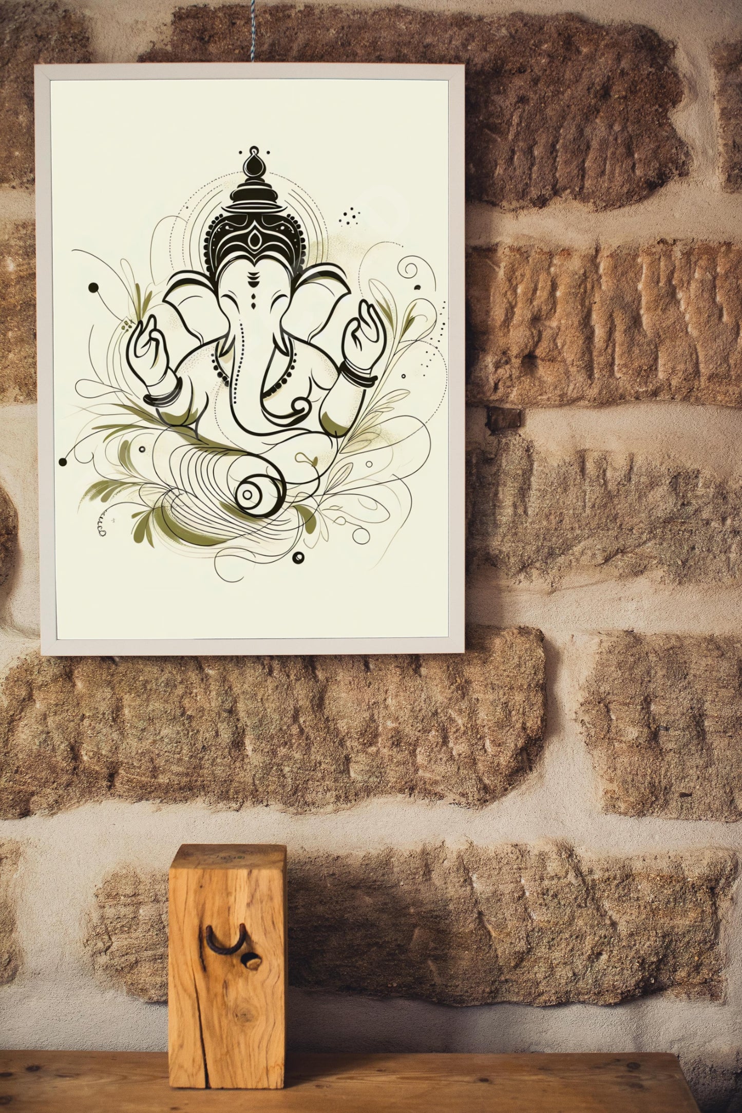 Ganesh Special Series III Framed Poster Lineart