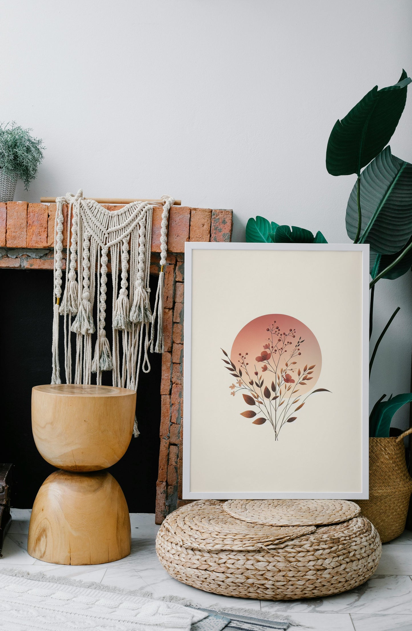 Serene Sunset Botanical Art