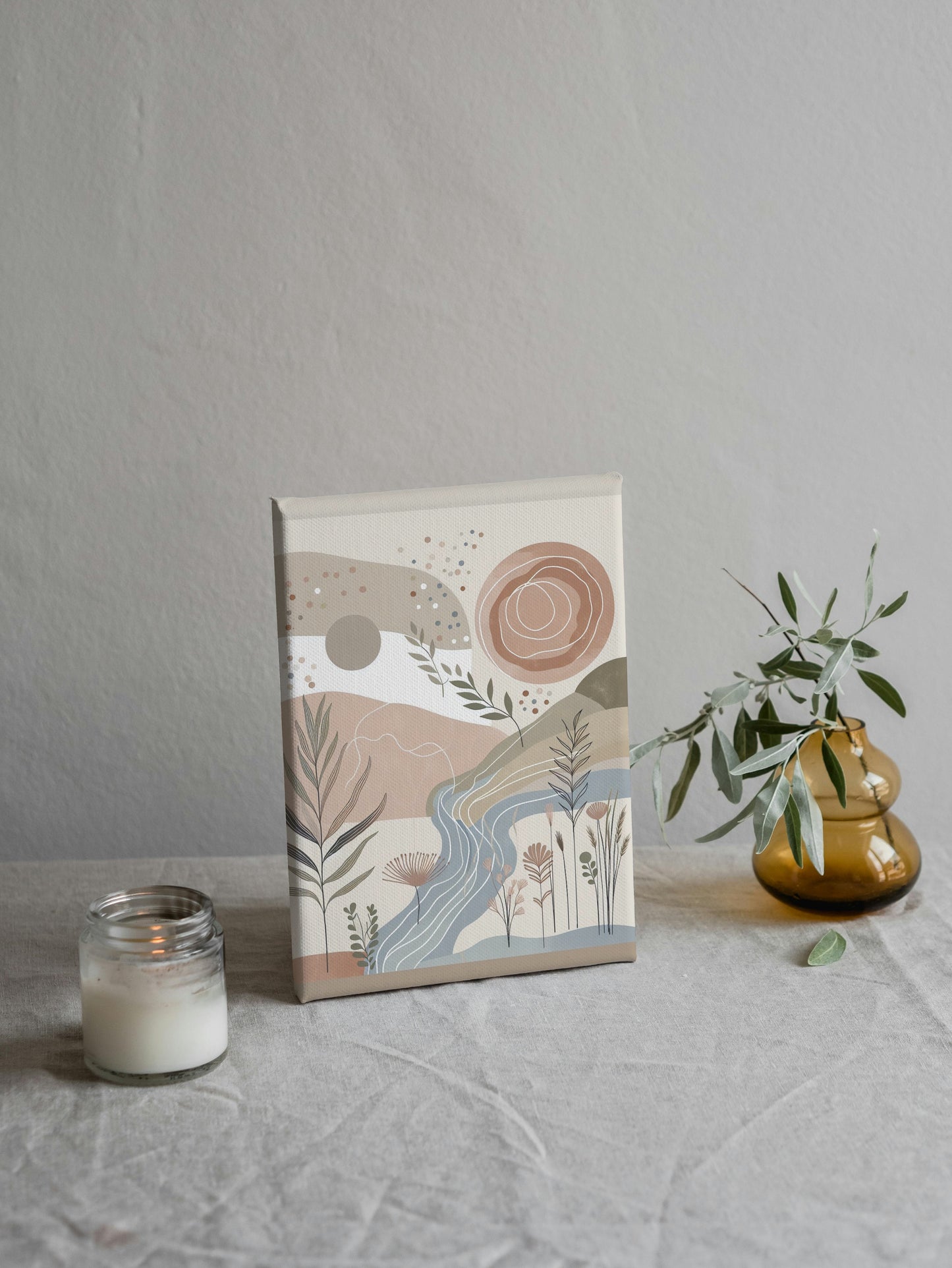 Serene Boho Bliss: Elegant and Tranquil Wall Art