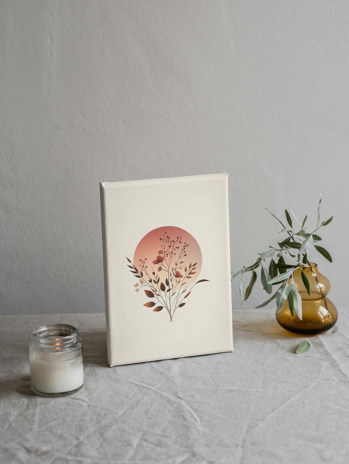 Serene Sunset Botanical Art