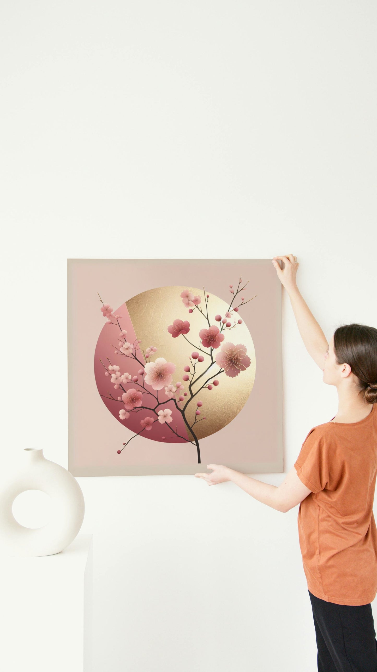 Aureate Sakura: Luminous and Seraphic Japanese Wall Art