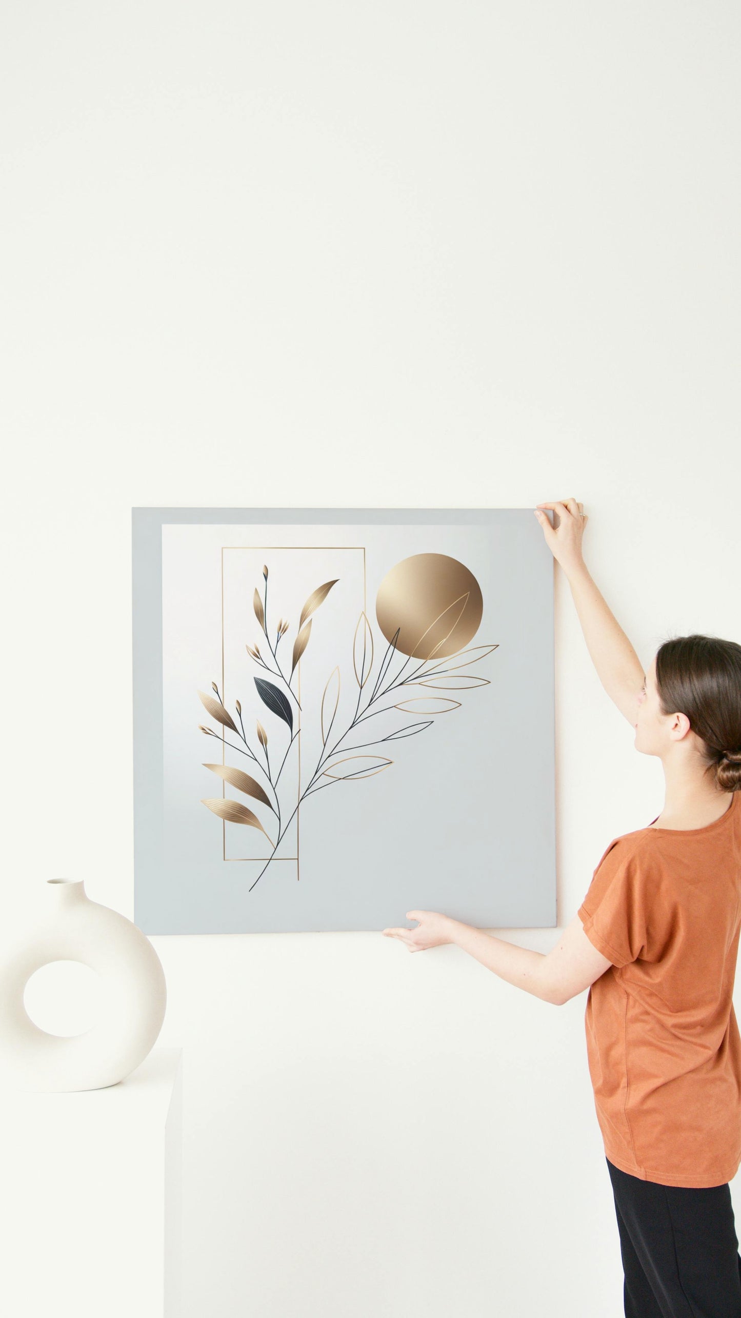 Elegant Golden Botanical Art