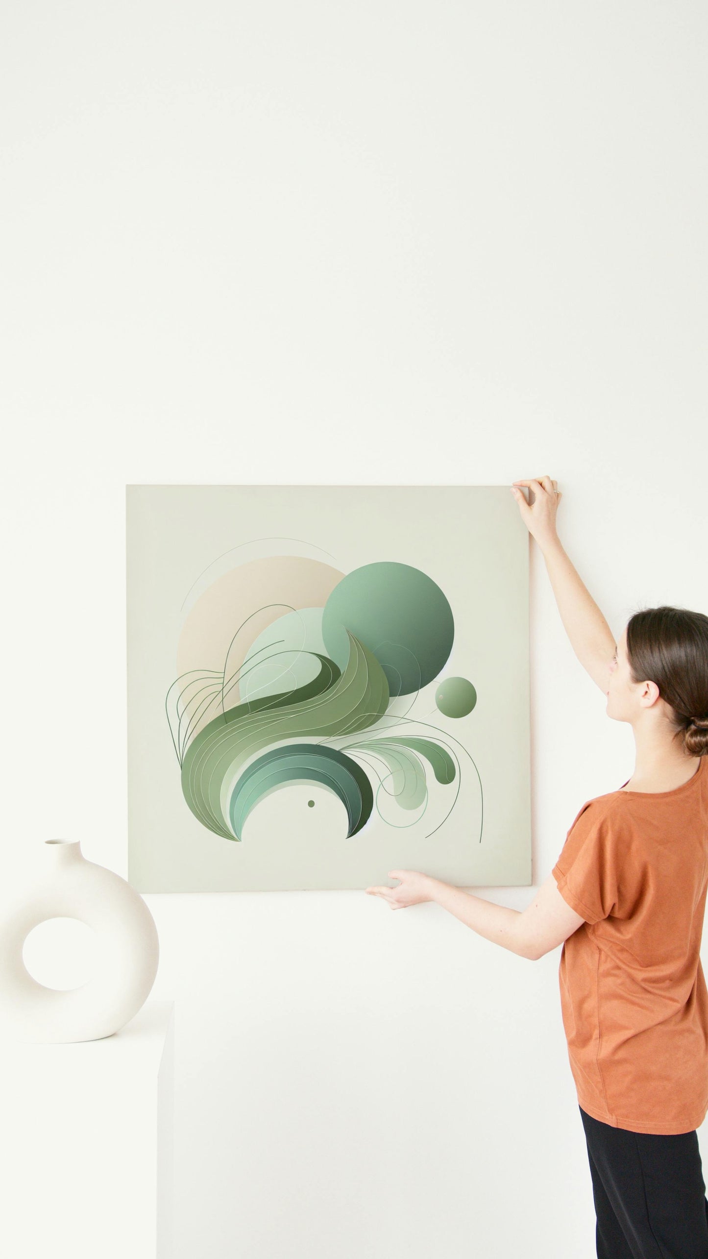 Serene Elegance - Minimalistic Abstract Art