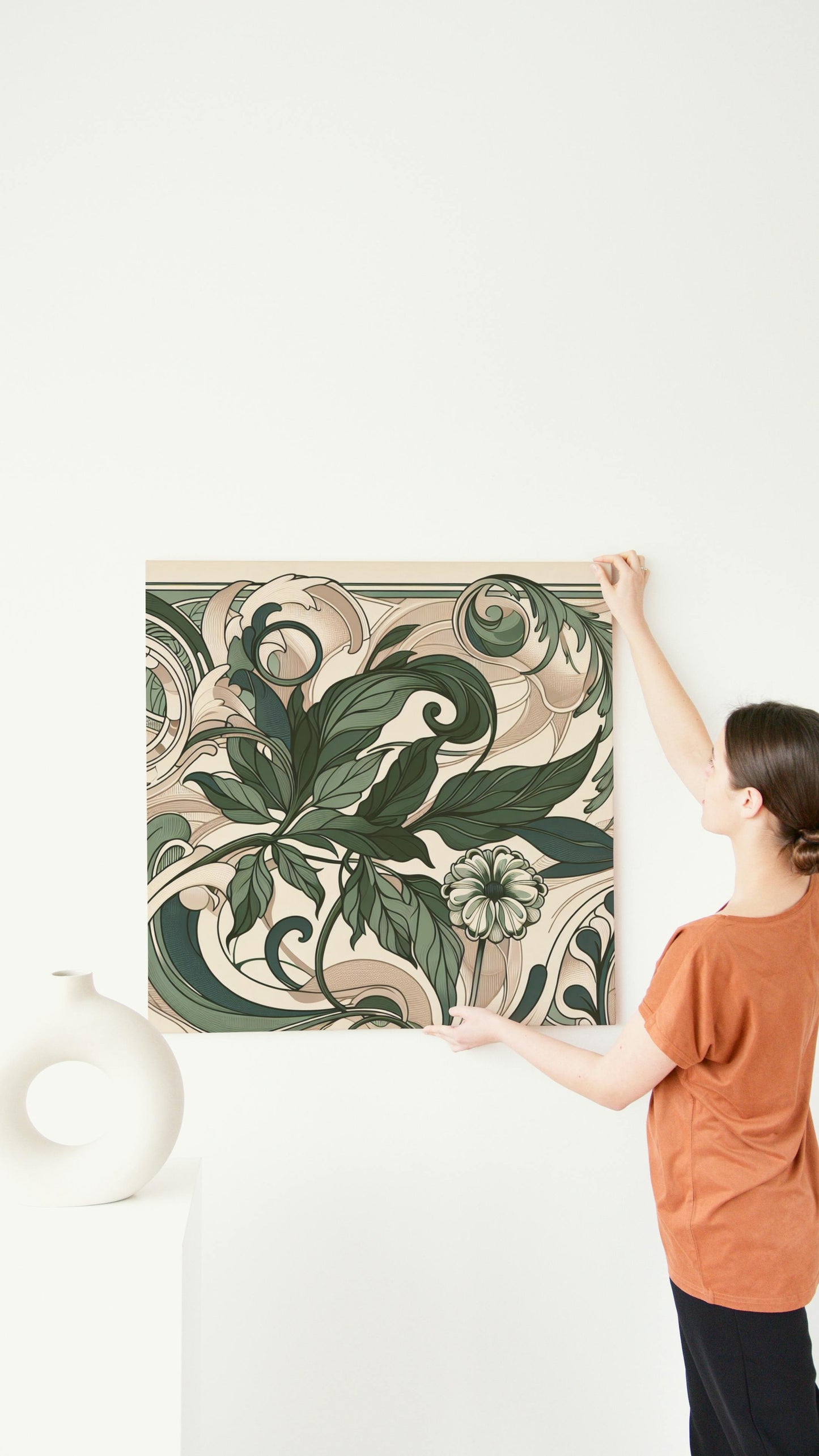 Auroralis Virentis Art Nouveau Tapestry