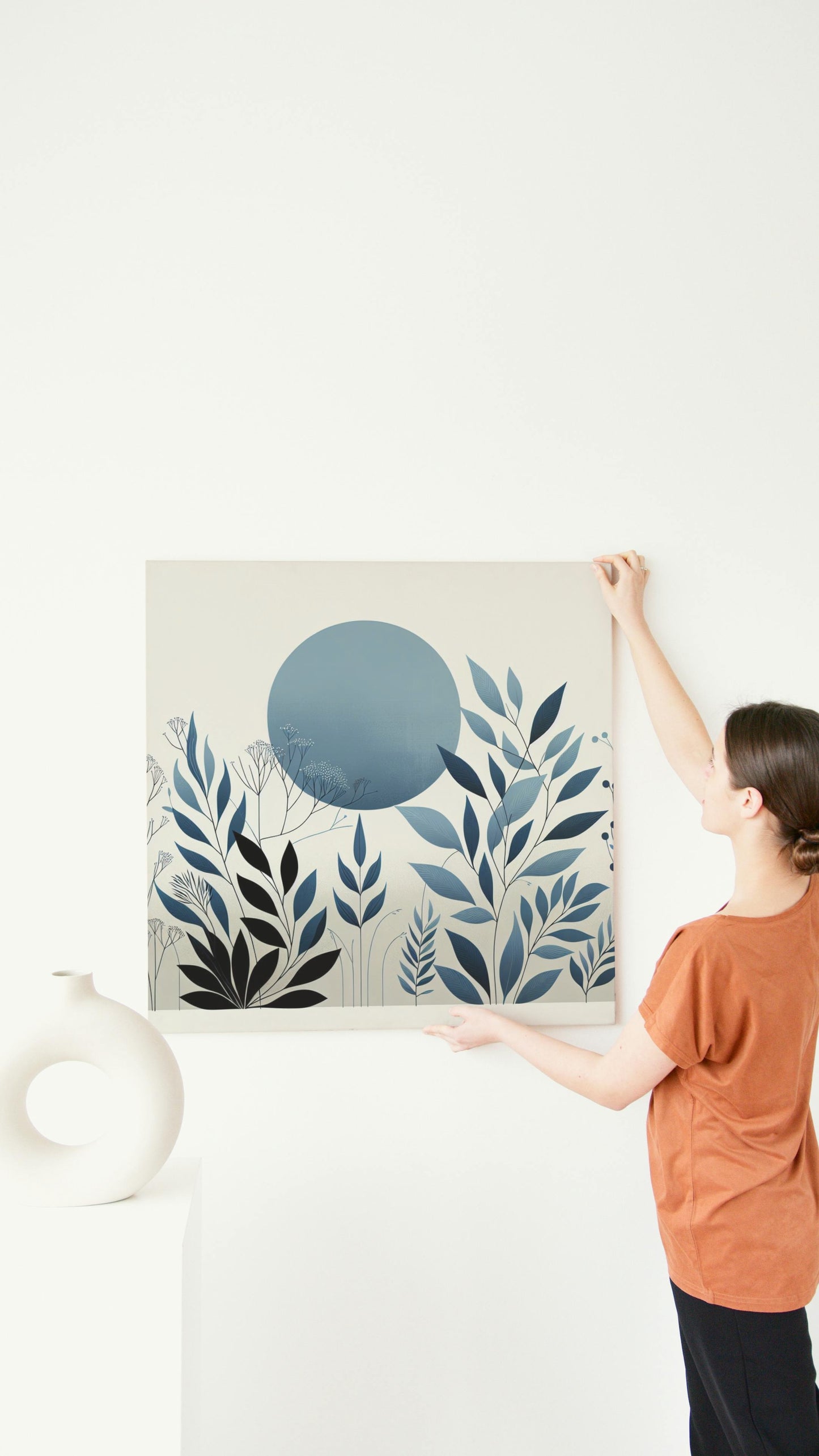 Serene Blue Botanical Art