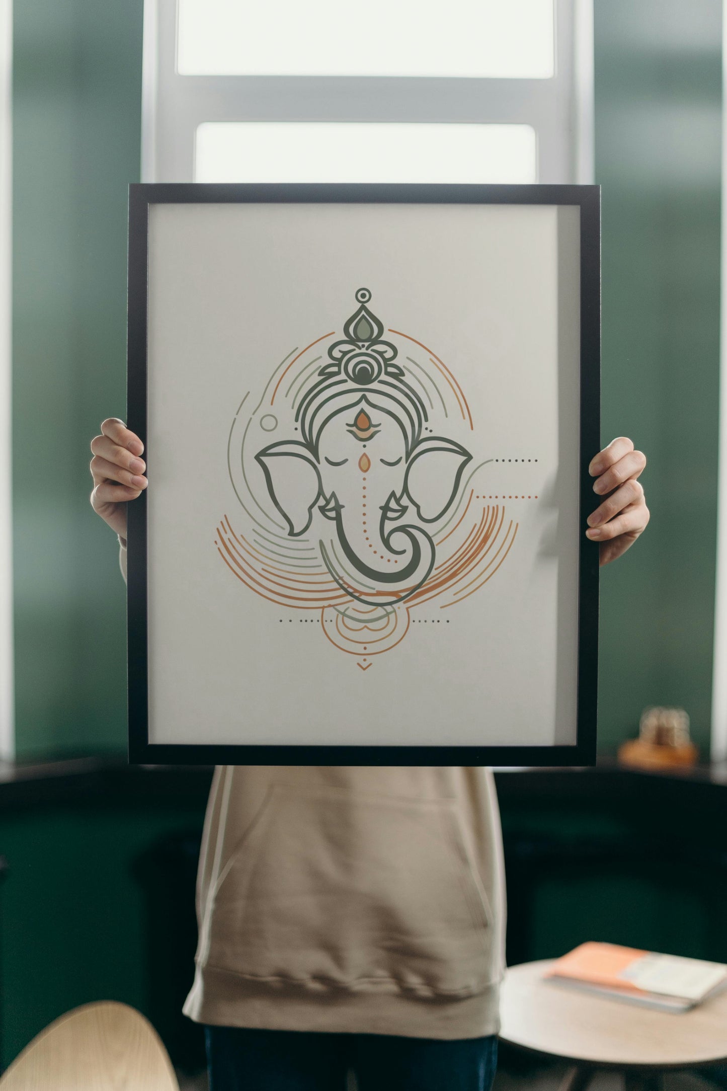 Ganesh Special Series II Framed Poster Lineart