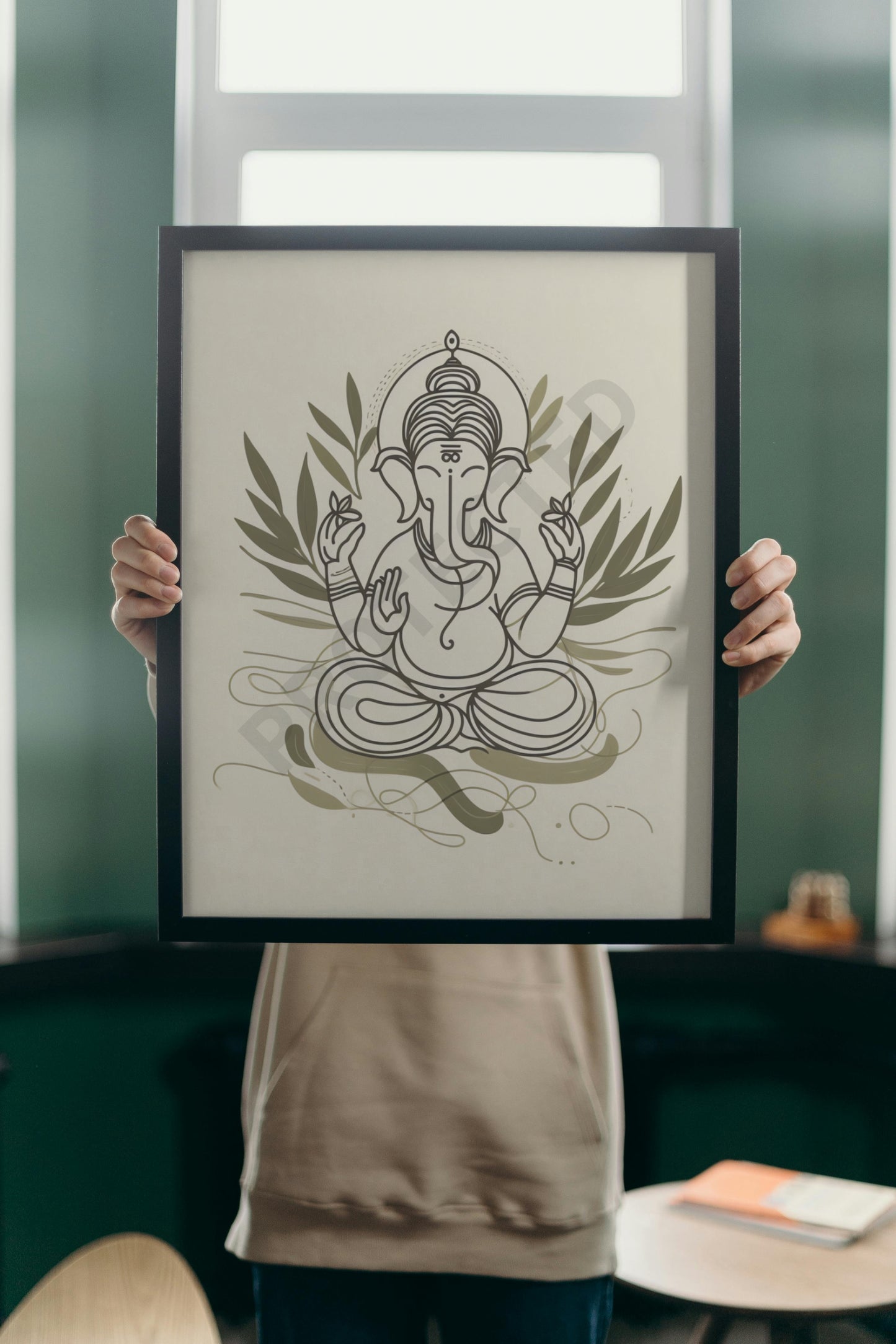 Ganesh Special Series Framed Poster Lineart