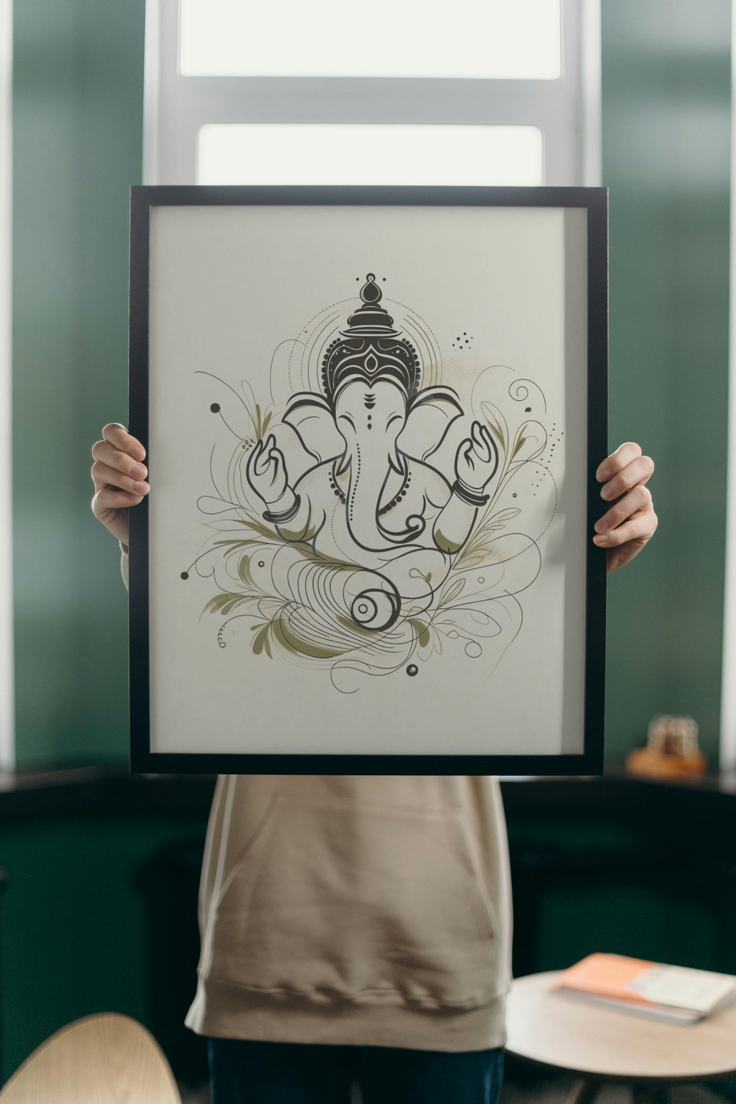 Ganesh Special Series III Framed Poster Lineart